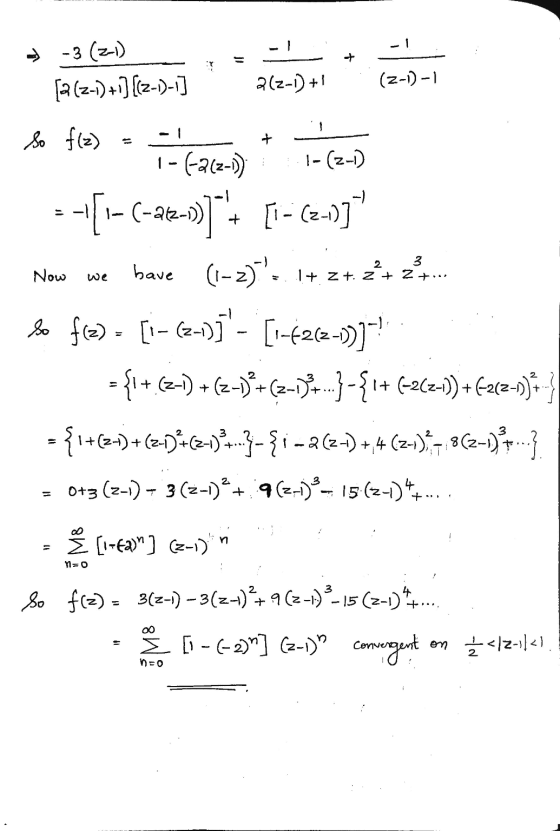 * -3(2-1) [2 (2-1)+1] [[Z-1)-1] 2(2-1) + (2-1)-1 --) 2 Now 3 1 + 2 + 2 + 2 +.. So f(2) 1-E2(2-1) I-(2-) --[1-(-ate-))*4 [1- (