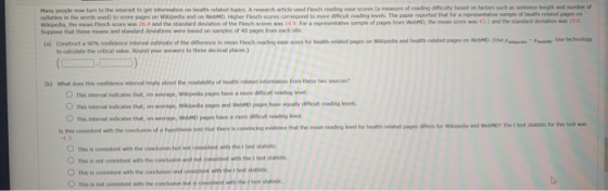 Many people now turn to the internet to get information on health-related topics. A ressarchatice used Flesch reading case sc
