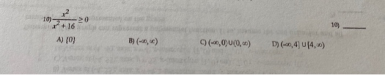 -20 .22 10) - 72 +16 A) {0} 10) B) (-60) C) (-0,0,0,0(0,0) D) (-0,4) (4)