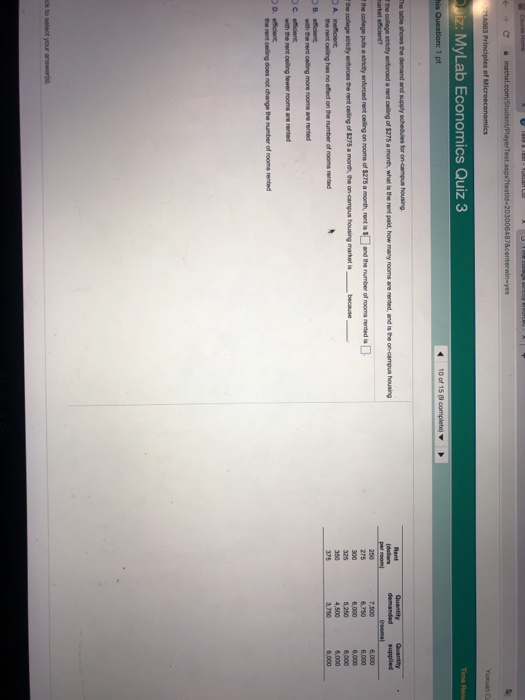 + - c math.com/StudentPlayerTestastestid-2030064878.centerwin-yes 1A003 Principles of Microeconomics Quiz: MyLab Economics Qu