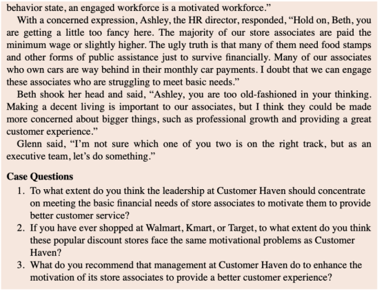 behavior state, an engaged workforce is a motivated workforce.” With a concerned expression, Ashley, the HR director, respond