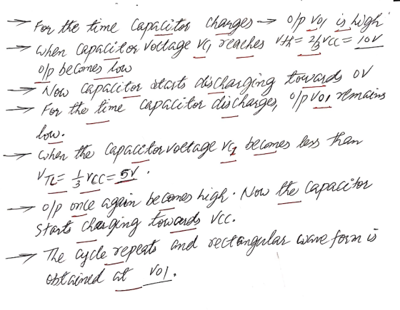 For the time Capalita Changes > When Cepacilos Vottage v, reaches Vh= fvcc=or op becones Tow Now Chpalitor - For the time Cap