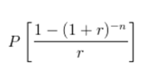 p[1-(1+r)**]