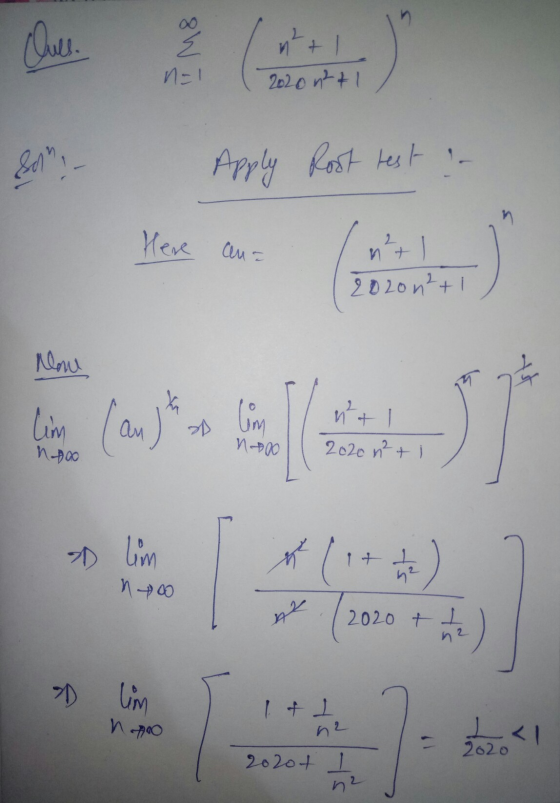 W Aus not 2020 n2t1 2 - Apply Rost rest :- n + 9020n + 1 Um nooo 2020 n²ti costu 42 20 0 + um If I Oolt u 52 2020 20204 I n2