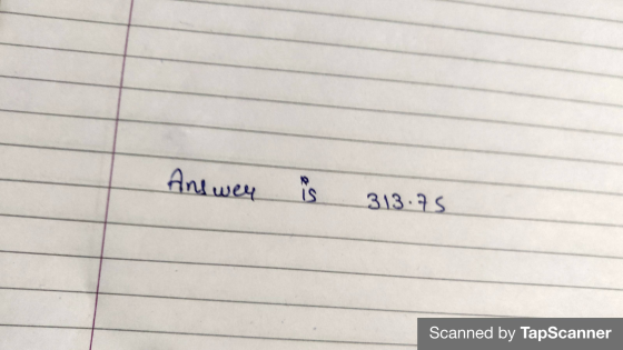 Answer IS 313.75 Scanned by TapScanner