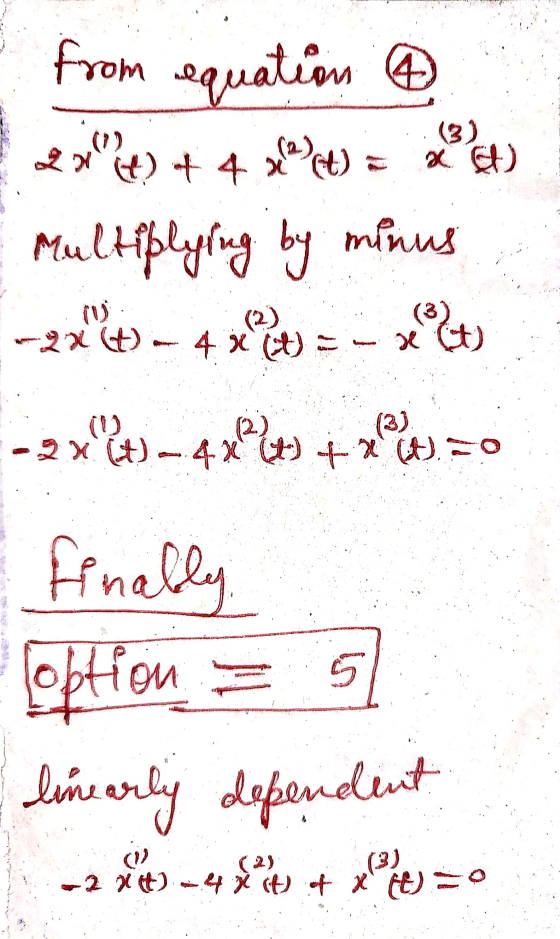 from equation OH) + 4 200g afect) x 60) Multiplying by minus -2x64) - 4x = - de 6 -2x%) - 4x0 ) + WEG finally option = line