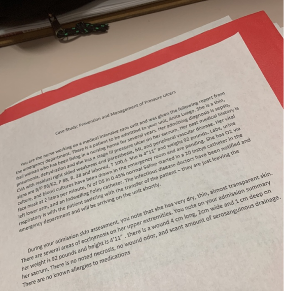 Case Study: Prevention and Management of Pressure Ulcers You are the nurse working on a medical intensive care unit and was g