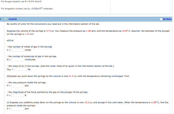 For the gas constant, use R = 8.314 J/mol-K For A