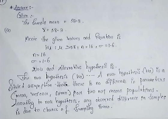 GRren iveo: The dample mean5B3 the gven alues ond on