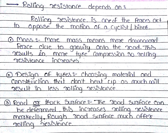 Rolling resistance_depends on: Rolling resistance is one of the forces cict oppose the motion of a cyclist | bikee to @ Mass