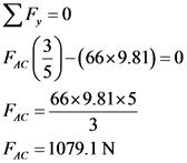 Σε-0
3
FAC
(66x9.81) 0
66x9.81x5
F
3
Fc 1079.1 N
AC
