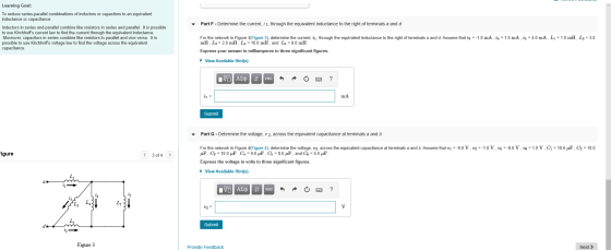 Part F - Determine the current, i 1, through the equivalent inductance to the right of terminals a and d Learning Goal: To re