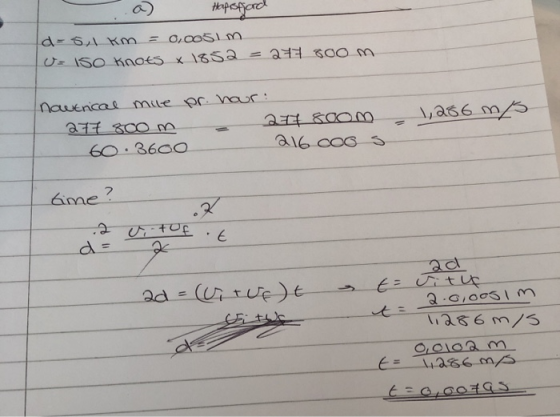 topcere d= 6ハ Km = C- ISO Knots x 15Sa nawencae mile pr naur ,as6 ms 1 al6 cos S 60 860O Gme d = 2d its 1ag6 m/s O,010a m