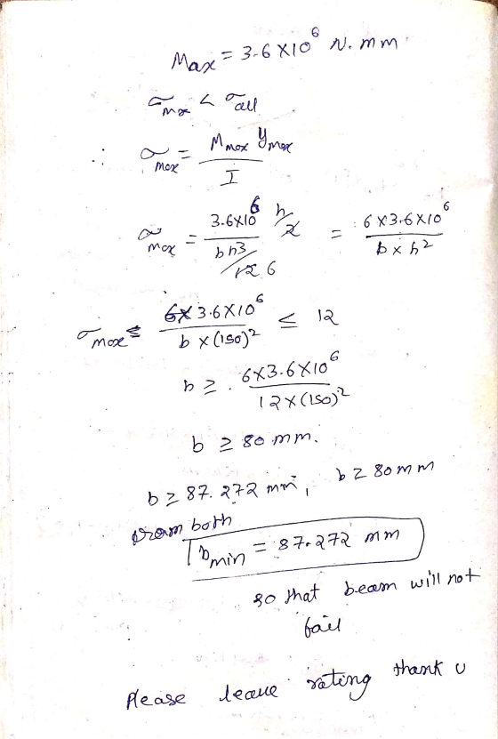 6 Max = 3.6810 N.mm ama call Mnox Y most Mox I 6 6 3.6x180 Day 6X:3.6 X10 11 max b03 6x62 < 12 more RG 6* 3.6X106 b x (150) b