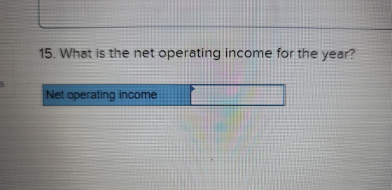 15. What is the net operating income for the year? 5 Net operating income