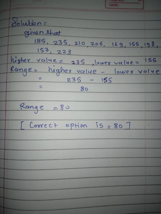 DATE: eiva n thct 135, 235, 210 206, 69 165 19 8 1St 223 1SS igher value 235 Lower values ange- tugher va lue- 23515S 80 Ran nge8