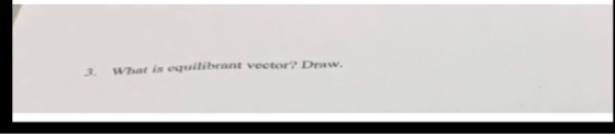 What is equilibrant vector? Draw 3