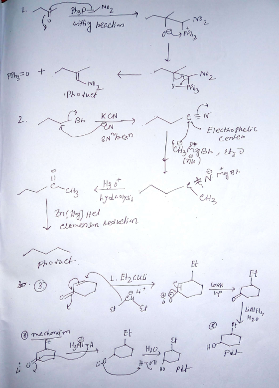 Ph3p-No 2 x wittig beaction No2 T No2 o@C PPh, PPhz=0 & T (0) - РР •Phoquet 2 I Bh KCN ren ON Electho phetic SNbern Center SH