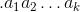.a_1a_2\ldots a_k
