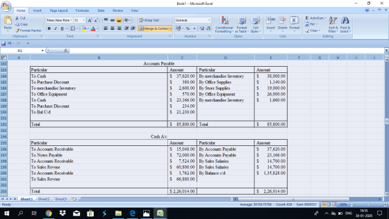 Book1 - Microsoft Excel - X Home Insert Page Layout Formulas Data Review View Cut Copy - - General 1 1 Wrap Text Merge & Cent
