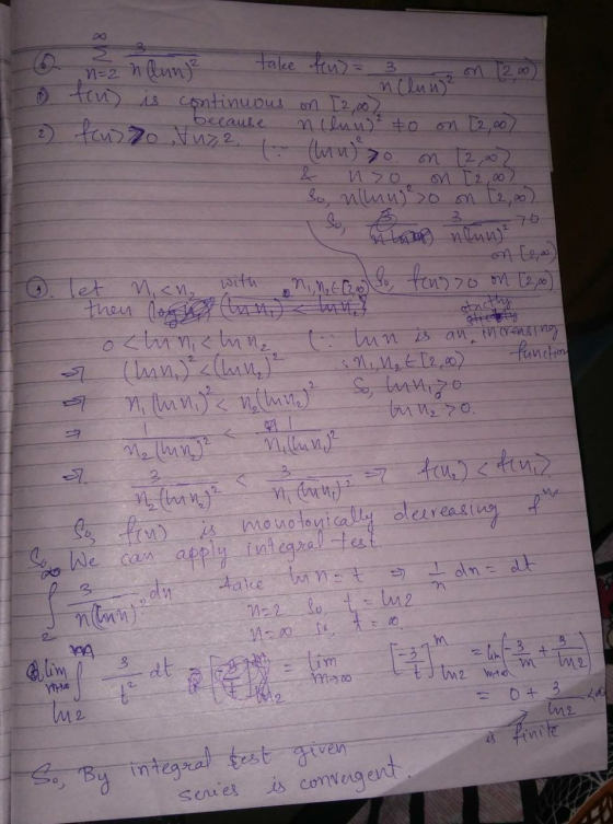 because n=2 ndun)? take ten) = 3 on 1200 o teus is continuous on [2,00? ncluu)² 2 few to tuz, 2, niluns ² 40 on [2,00) t (hun