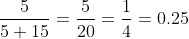 = 0.25 5-15 20