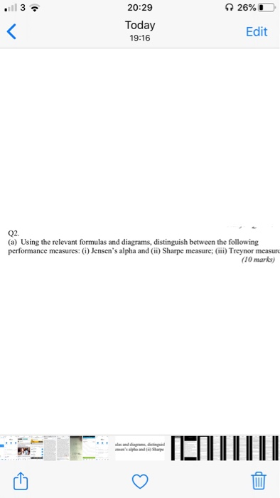 3. 26% 20:29 Today 19:16 Edit 02 (a) Using the relevant formulas and diagrams, distinguish between the following performance