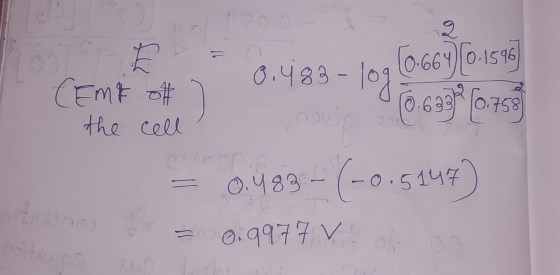 IP20.0 - 0.48 (Emt of the cell CEME # 0,483 - 109 (0.66)(1598) 7.639(0,753 = 0.483.- (-0.5 147) - 0.9977 V