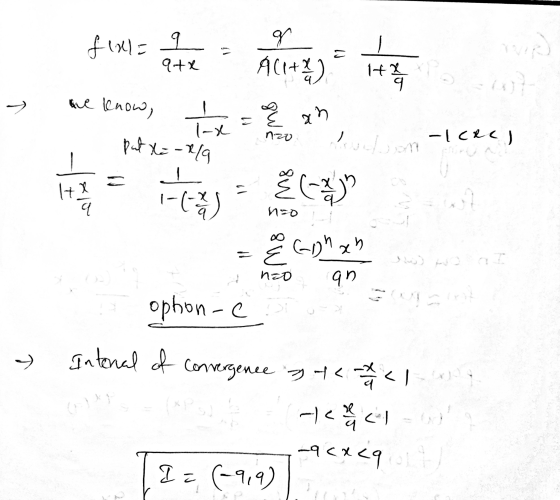 gr fill= 4 9+x Á (1+2) HA > are know, put X=-2/9 e xh = Imx nzo ر ر ر ( -ICLE) HE 1+1 q 1-03 neo & Gogh ah nat qn option-c In