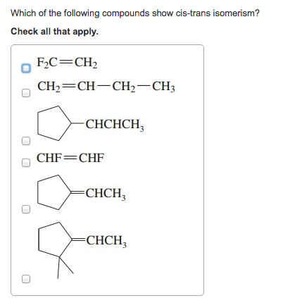 Which of the following compounds show cis-trans is