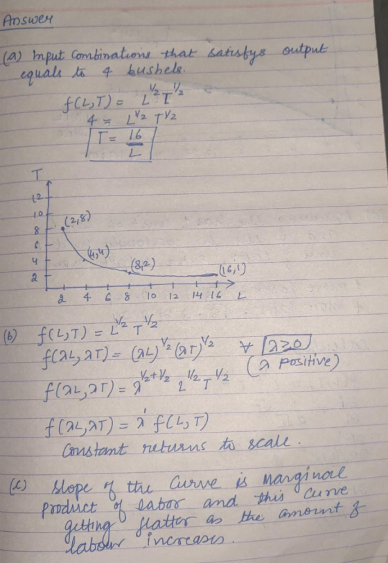 Answer satisfys output (a) input Combinations that equals to 4 bushels. fCLT) = 1² The 4 = 12 TV 2 T= 16 87.(2,8) 4+ ABO_1827