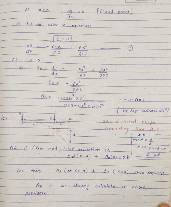 Put-the-walue-in-equation 2. E T At み E T 2を! 2. REI -ive Sg mdicates Aena e Hund like th At C (fxee end) to tne deflection 1