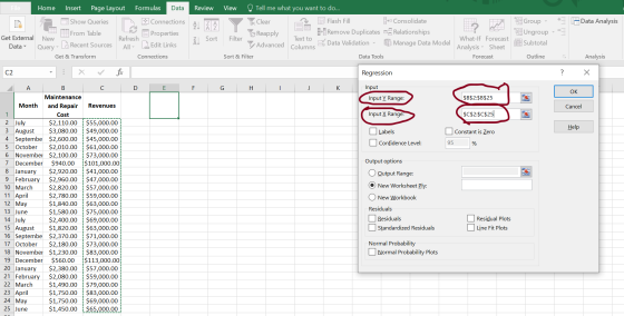Home Insert Page Layout Formulas Data Review Clear E Data Analysis ZU Á A Show Queries From Table Get External New Data Query