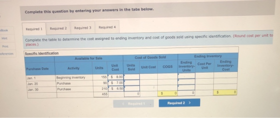 Complete this question by entering your answers in the tabs below. -Book Required 1 Required 2 Required 3 Required 4 Complete