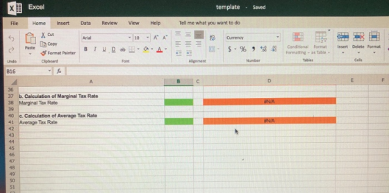 Excel template - Saved File Home Insert Data Review View Help Tell me what you want to do 2 X Out - 10-AA Copy Format Painter