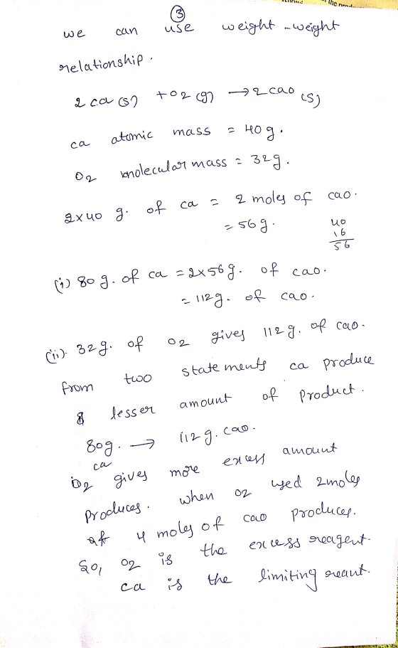 the nrol.. use weight weight we can relationship to2 (97 cao qca (s2 (S) Hog. mass - atomic ca molecular mass - 329. 2 그 of c