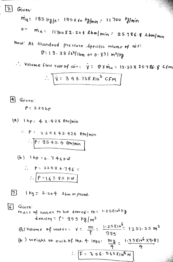 国Given IV en : 4 Given P: 225hr a) h 4 2.424 Bhulmin -. P2 25X 4 2. 424 Bt]in (b) Ihp :0 146KW 5 Givcn (b ) weight on each of th 4 less mi 1.1sXio x1.8 4