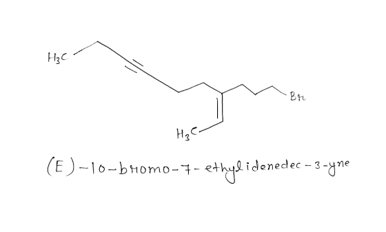 H₂C1 Bor H₂C- (E)-10-bromo-7-ethyl idenedec - 3-yne