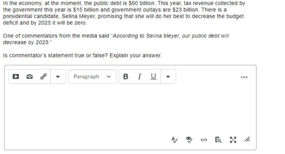 In the economy, at the moment, the public debt is $60 billion. This year, tax revenue collected by the government this year i