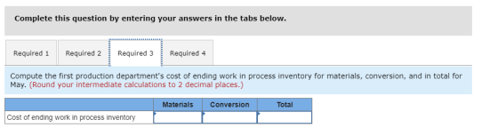 Complete this question by entering your answers in the tabs below. Required 1 Required 2 Required 3 Required 4 Compute the fi
