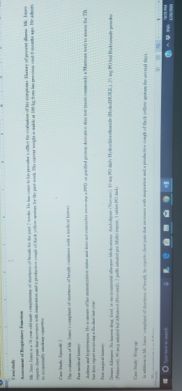 Ac t of Respiratory active Mr. Jy los 16-year-old male com a sorts of both for the past wwe Hectos d panche in cases whimpit