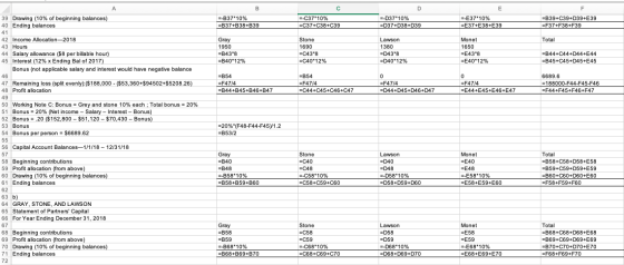 =-B3710% =B37+B38+B39 =-C3710% =C37+C38+C39 D =-D37*10% =D37+D38+D39 =-E37 10% =E37+E38+E39 =B39+C39+D39+E39 =F37+F38+F39 To