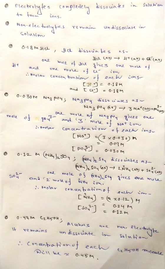 0 Electrolytes completely dissociates in solution - to form ions, 0 Non-electrolytes remain un dissociate in solution to rema