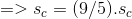 =>s_c= (9/5).s_c