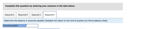 Complete this question by entering your answers in the tabs below. Required C Required A Required B Required D Determine the