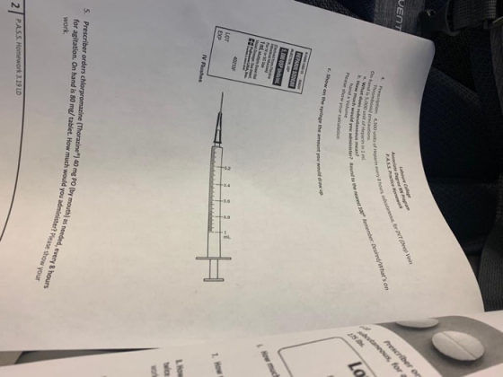 ts on 4500 units of Heparin every Heparin in 1 mL On hand is 5,000 unit of b. How much would you x Volume Please show your I