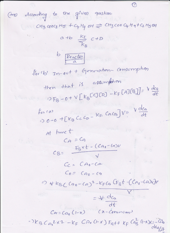 Ang) According to the giv Re acta then +hat is amoh on dle oy a2 cA C CB B( (@oー(A)--Kr(4 er B dl Ca