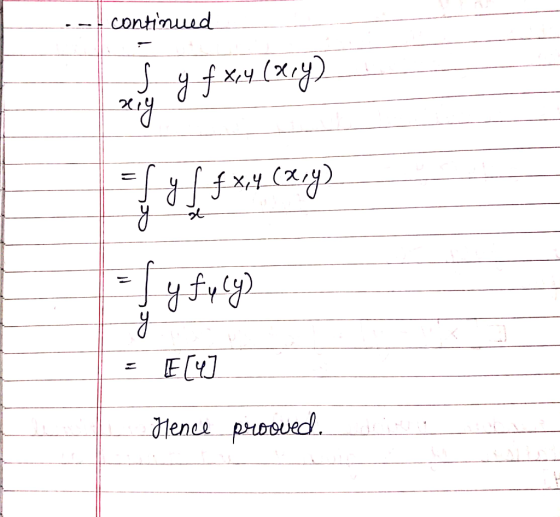 continued il y fx14 (x,y) = f g f f x,y (x,y) I y fyly = E [4] Hence prooved.