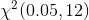 \chi ^2(0.05,12)