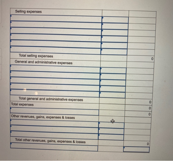 Selling expenses Total selling expenses General and administrative expenses Total general and administrative expenses Total e